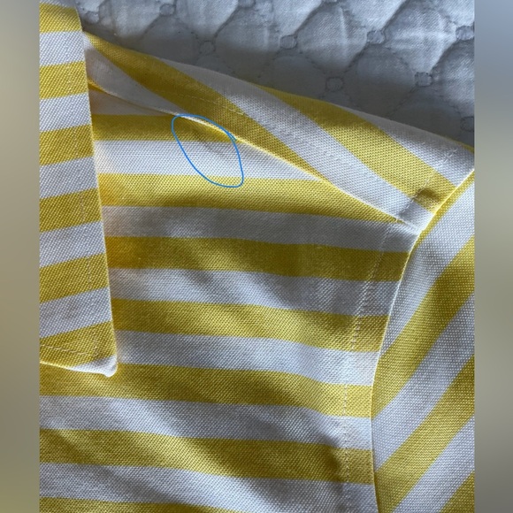 Jones New York Yellow and White Casual Button Down Shirt - Picture 12 of 12